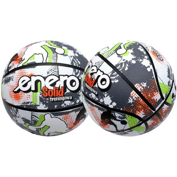 PIŁKA DO KOSZYKÓWKI ENERO SOLID SZARO BIAŁA R.7 zdjęcie 4