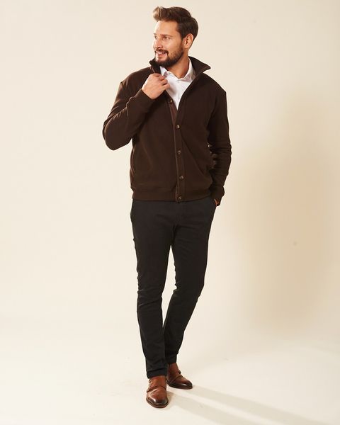 Sweter męski bawełniany brązowy Deville Rozmiar - XL zdjęcie 4