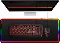 PODKŁADKA GAMINGOWA DLA GRACZY POD MYSZKĘ LED RGB