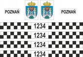 NAKLEJKI MAGNETYCZNE oznaczenie TAXI POZNAŃ