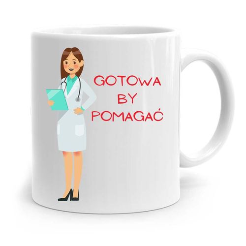 Kubek Prezent Dla Doktora Gotowa By Pomagać Z Nadrukiem Ze Zdjęciem na Arena.pl