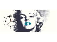 100X40CM ZEGAR MARILYN MONROE TURKUSOWYMI USTAMI OBRAZ