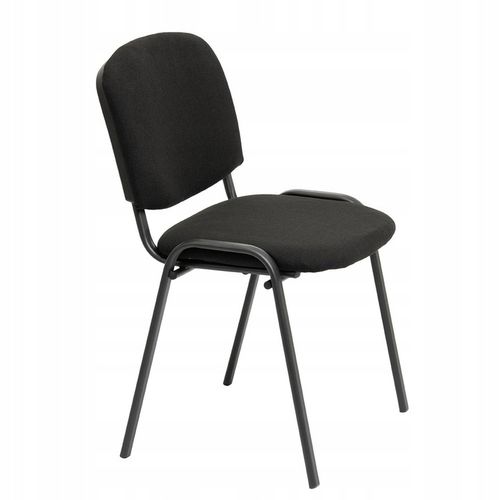 KRZESŁO KONFERENCYJNE BIUROWE ISO BLACK GRUBY PROFIL TAPICEROWANE Z na Arena.pl