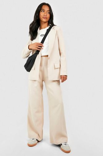 BOOHOO BEŻOWE SZEROKIE SPODNIE Z WYSOKIM STANEM R2I NG2__XL na Arena.pl