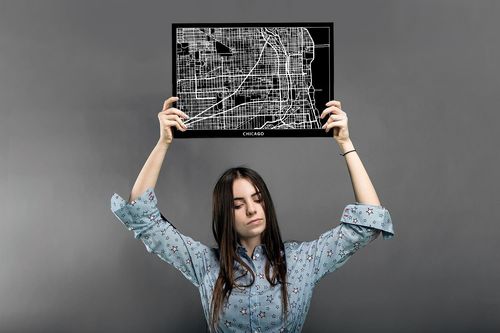 Deco Panel, Plan miasta Chicago 120x80 na Arena.pl