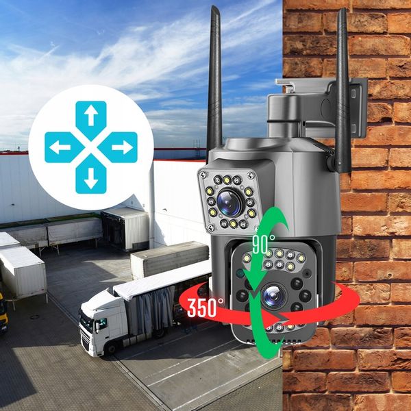 PODWÓJNA ZEWNĘTRZNA KAMERA WIFI SMART IP QUADHD 4MPX APLIKACJA DETEKCJA IR zdjęcie 6