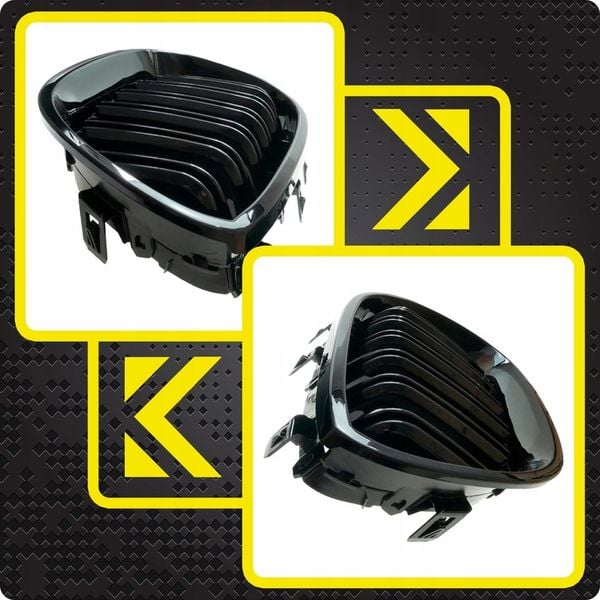 Nerki atrapa grill CZARNY POŁYSK do BMW E60 E61 M5 zdjęcie 10