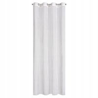 Firana gotowa na przelotkach MAJA 140x260 biała struktura siatki