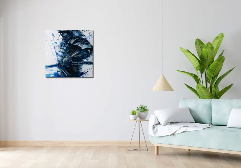 Obraz 60x60cm Samuraj w Błękicie zdjęcie 2