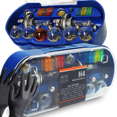 ZESTAW ZASOBNIK KOMPLET ŻARÓWEK ZAPASOWYCH 2x H4 12V + BEZPIECZNIKI 30 ELEM