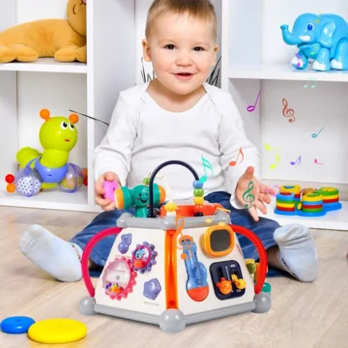 MULTIKOSTKA KOSTKA EDUKACYJNA INTERAKTYWNA DŹWIĘKI SENSORYCZNA DLA DZIECI na Arena.pl