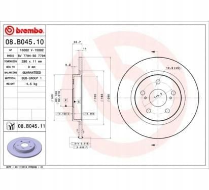 TARCZA HAM TYL 290X11 P BREMBO na Arena.pl