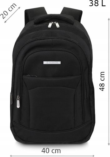 Plecak męski na laptopa duży wygodny 17” pojemny plecak do pracy ZAGATTO na Arena.pl