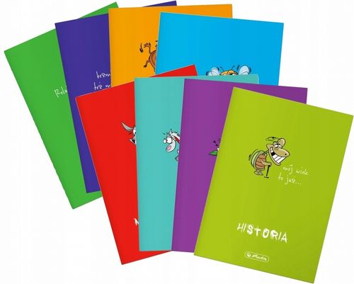 8x Zeszyty tematyczne ze ściągą A5 60 kartek przedmiotowe HERLITZ do szkoły na Arena.pl