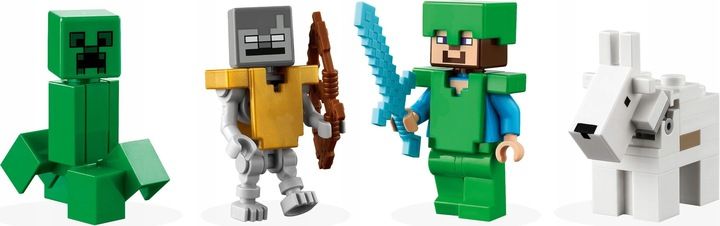 LEGO MINECRAFT 21243 KLOCKI LODOWA JASKINIA DOMEK OŚNIEŻONE SZCZYTY zdjęcie 10