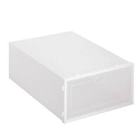 Pudełko na buty z klapą 33x23,5x13,5 cm biały organizer