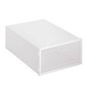 Pudełko na buty z klapą 33x23,5x13,5 cm biały organizer