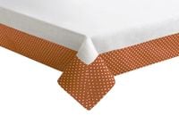 Obrus na stół 85X85 Eurofirany ALMA krem+pomarańcz