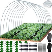 Łuki do tunelu ogrodowego szklarni włókno szklane 50 sztuk akcesoria