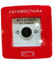 PRZYCISK PRZECIWPOŻAROWY WYŁĄCZNIK FOTOWOLTAIKA ELEKTROMET WF-1s 911440