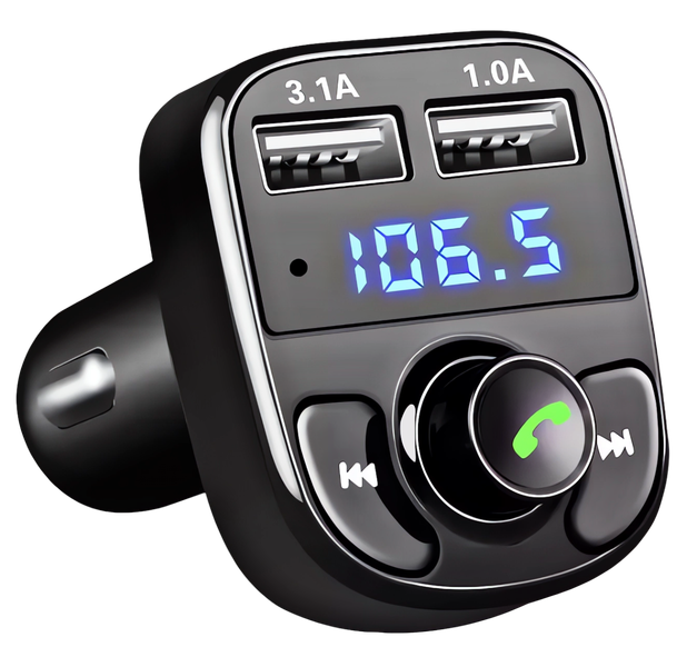 TRANSMITER BLUETOOTH FM MP3 ŁADOWARKA ODTWARZACZ 2X USB AUDIO BT zdjęcie 2