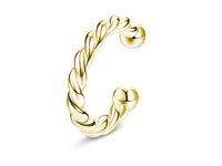 Delikatna pozłacana srebrna nausznica spirala sprężyna kolczyk na małżowinę ear cuff srebro 925 Z1873EG