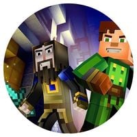 Opłatek na tort Urodziny Minecraft Klocki Gra Piksel