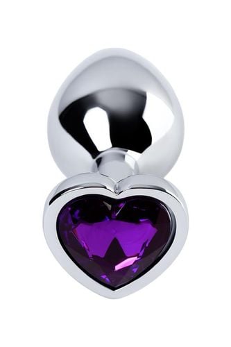 silver anal plug with purple gem heart shaped na Arena.pl