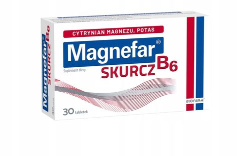 Magnefar B6 Skurcz Cytrynian Magnezu Z Potasem 30 Tabletek na Arena.pl