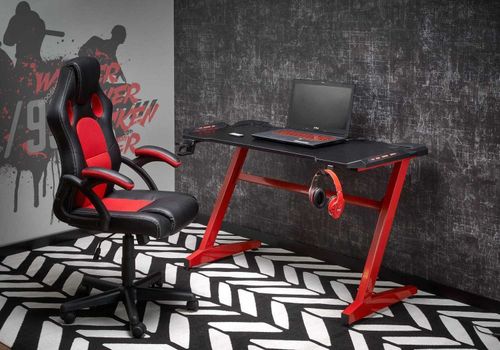 Biurko Gamer czarne/czerwone na Arena.pl