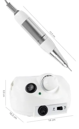 FREZARKA DO PAZNOKCI MANICURE PEDICURE PROFESJONALNA 65W ZESTAW FREZÓW na Arena.pl