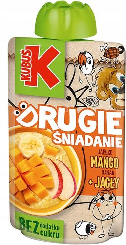 KUBUŚ Mus Drugie Śniadanie Mango Banan Kasza Jaglana 12x 100g na Arena.pl