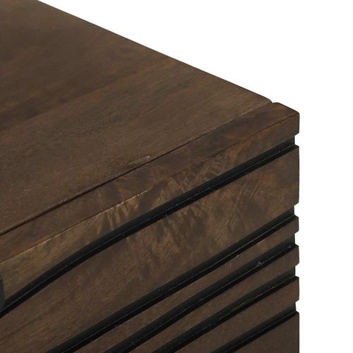 Szafka Nocna orzech włoski 50 x 33 x 60 cm lite drewno mango na Arena.pl