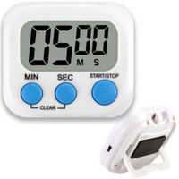 Minutnik stoper timer kuchenny na magnes cyfrowy magnetyczny lcd biały
