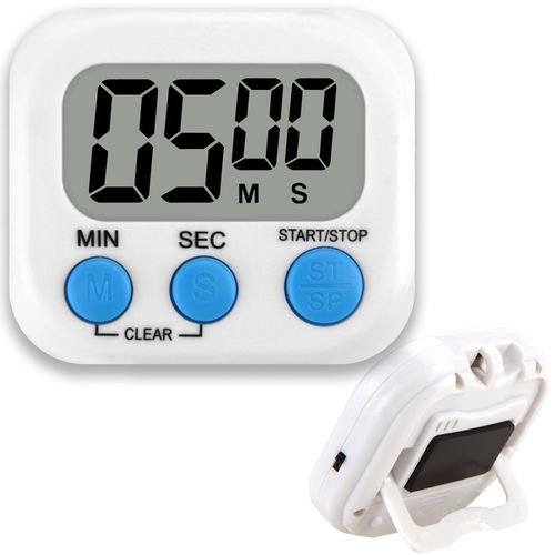 Minutnik stoper timer kuchenny na magnes cyfrowy magnetyczny lcd biały na Arena.pl