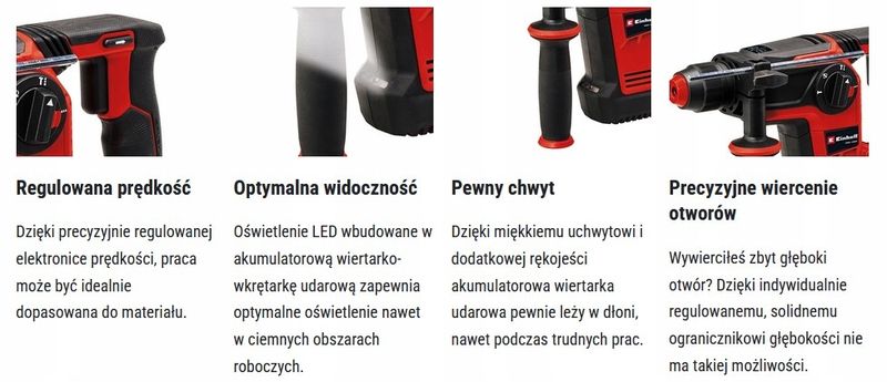 EINHELL MŁOT UDAROWY TP-HD 18/26 Li BL Solo zdjęcie 9