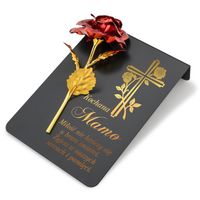 Wieczna Róża Czerwona na Postumencie z Nadrukiem na Cmentarz dla Mamy