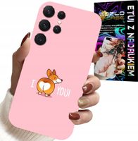 ETUI DO SAMSUNG GALAXY S22 Ultra - ŚMIESZNE WZORY I LOVE YOU PIESEK OBUDOWA