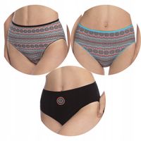 3x LAMA MAJTKI DAMSKIE BAWEŁNIANE FIGI BIKINI roz. M