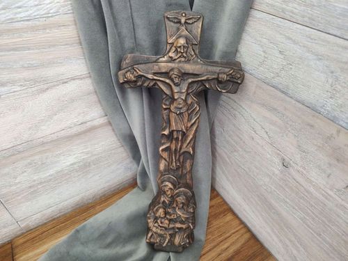 Drewniany Krzyż Krzyżyk na ścianę obraz 30cm na Arena.pl