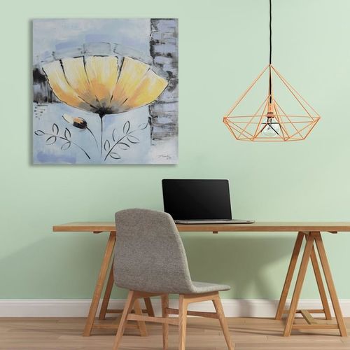 Obraz na płótnie - Canvas, Żółty kwiat 90x90 na Arena.pl