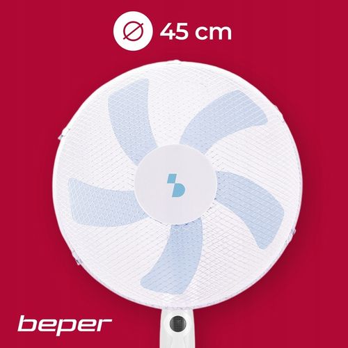 WENTYLATOR PODŁOGOWY BEPER WIATRAK STOJĄCY 5 ŁOPATEK 130cm 40W PILOT TIMER na Arena.pl