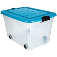POJEMNIK ORGANIZER PUDEŁKO ZABAWKI NA KÓŁKACH 60L