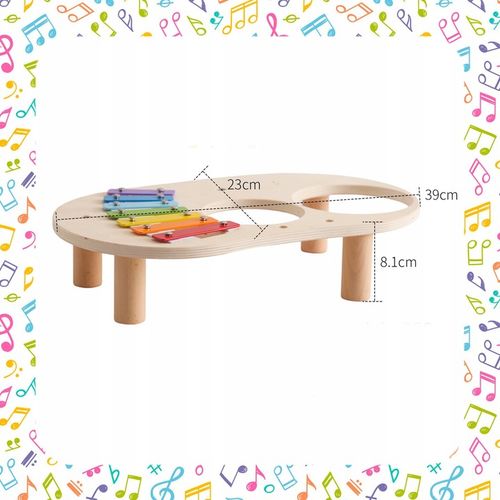 TABLICA MANIPULACYJNA SENSORYCZNA MUZYCZNA PERKUSJA CYMBAŁKI EDUKACYJNA XXL na Arena.pl