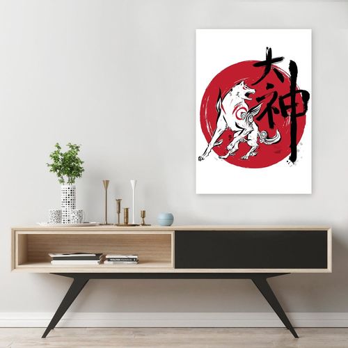 Deco Panel, Manga biały pies 40x60 na Arena.pl