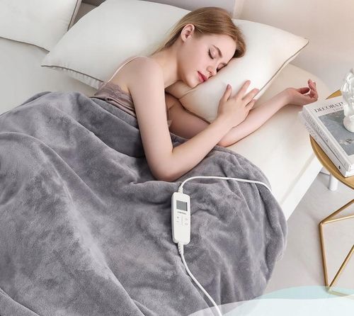 DUŻY 180x160 Koc Elektryczny Pluszowy Mata grzewcza Pilot LCD Timer na Arena.pl