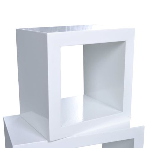 Półki Ścienne Kostki, 6 Szt., Białe na Arena.pl