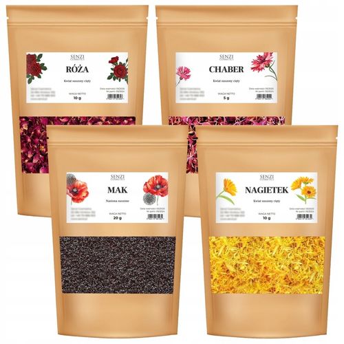 Zestaw Suszy Do Mydła Ozdoby Świec Kwiaty Suszone Płatki Chaber Róża na Arena.pl