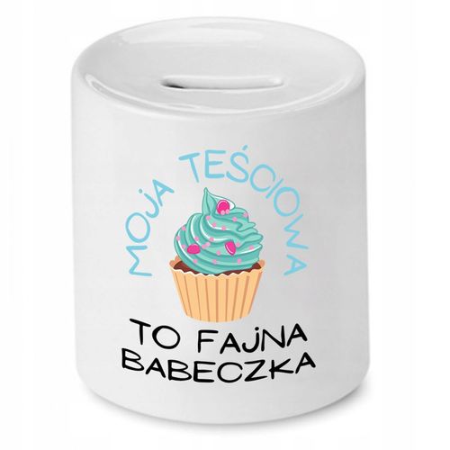 Skarbonka Dla Teściowej To Fajna Babeczka Prezent Z Nadrukiem Ze Zdjęciem na Arena.pl