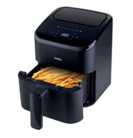 AIR FRYER Frytkownica beztłuszczowa Hoffen 1000W 3L czarna matowa kwadrat